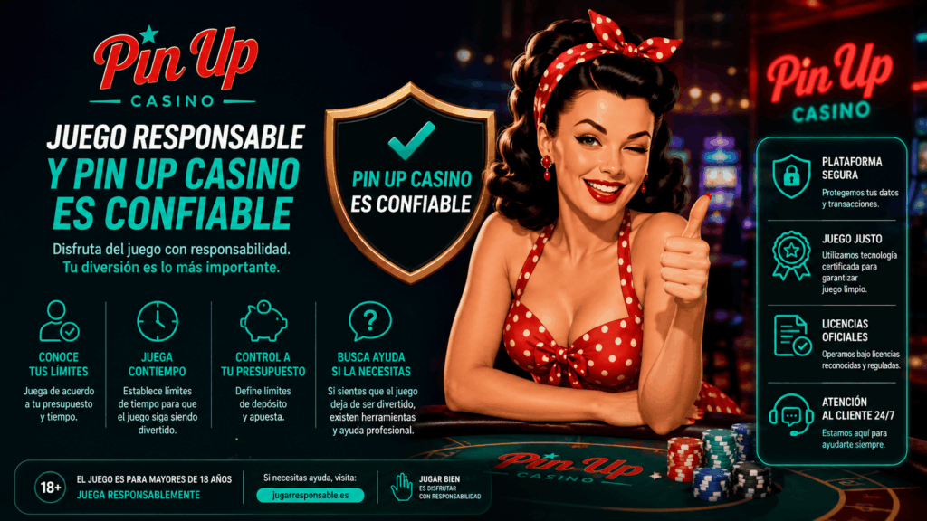 Juego responsable y Pin Up casino es confiable